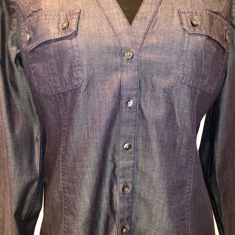 Express Denim Button Down - Picture 2 of 8